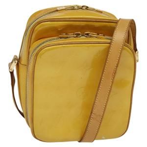 LOUIS VUITTON Monogram Vernis Wooster Bag Lime Yellow M91075 LV Auth 125717